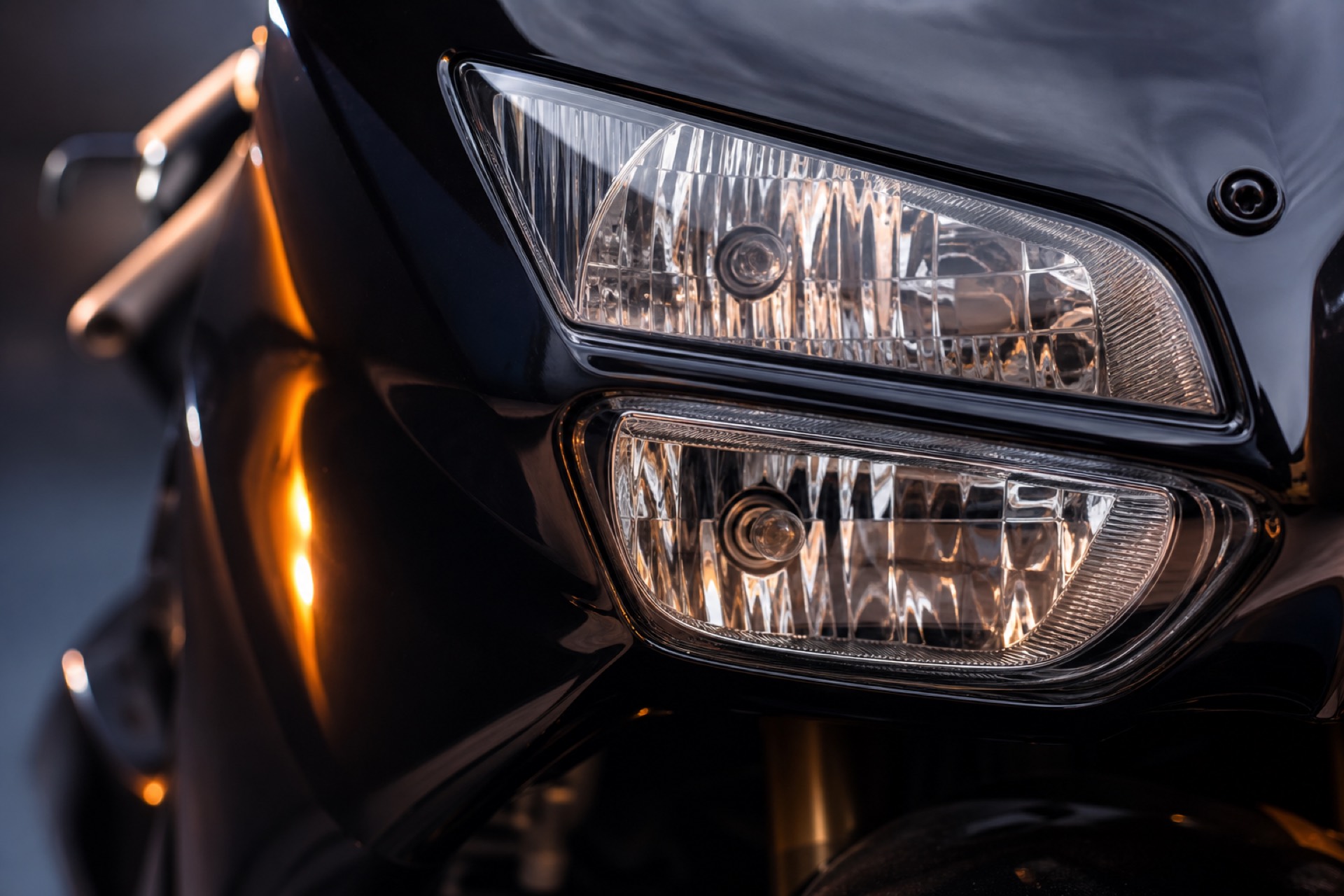 Headlight and front-end detail after a wrap