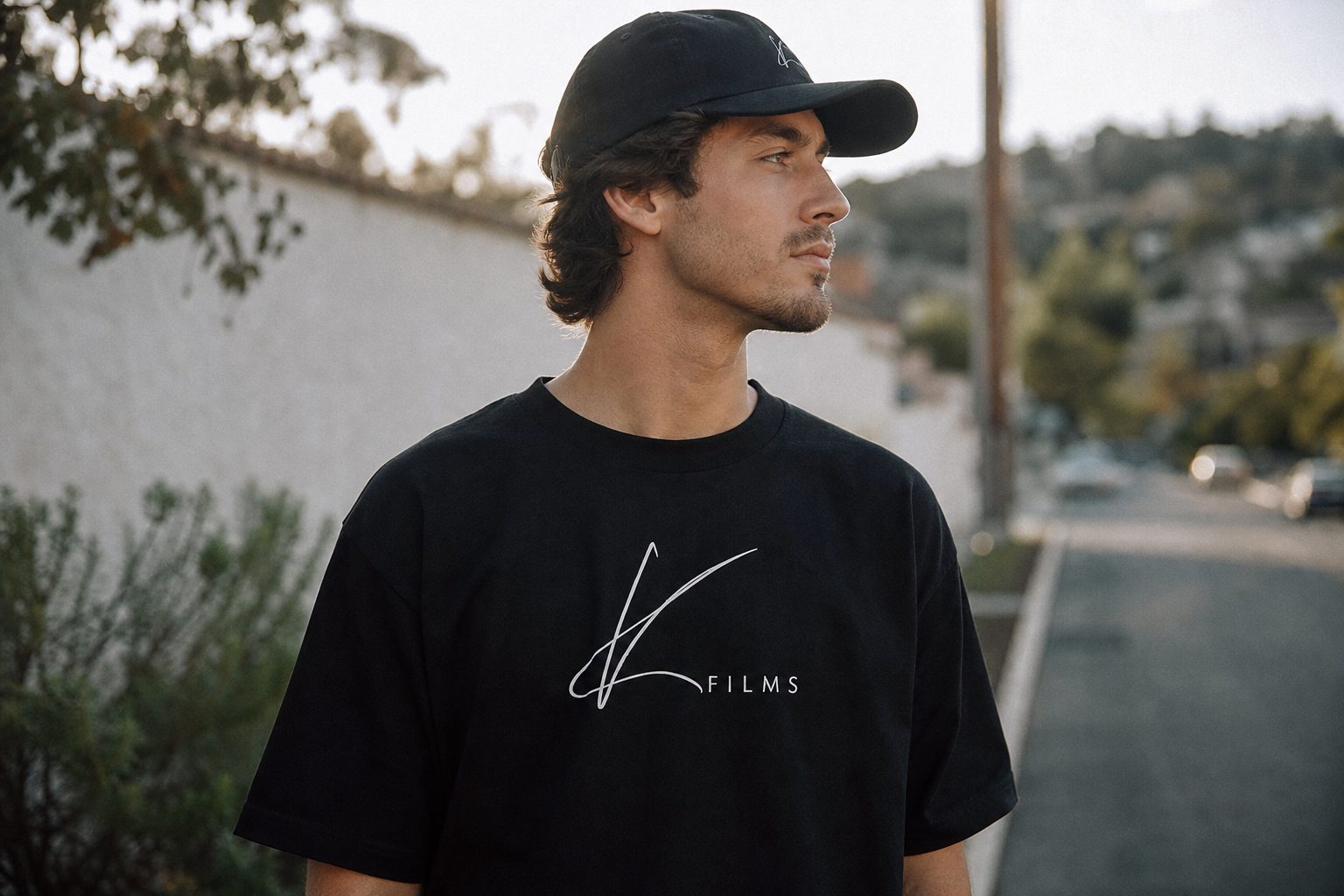 Glitch Matrix Tee in True Black