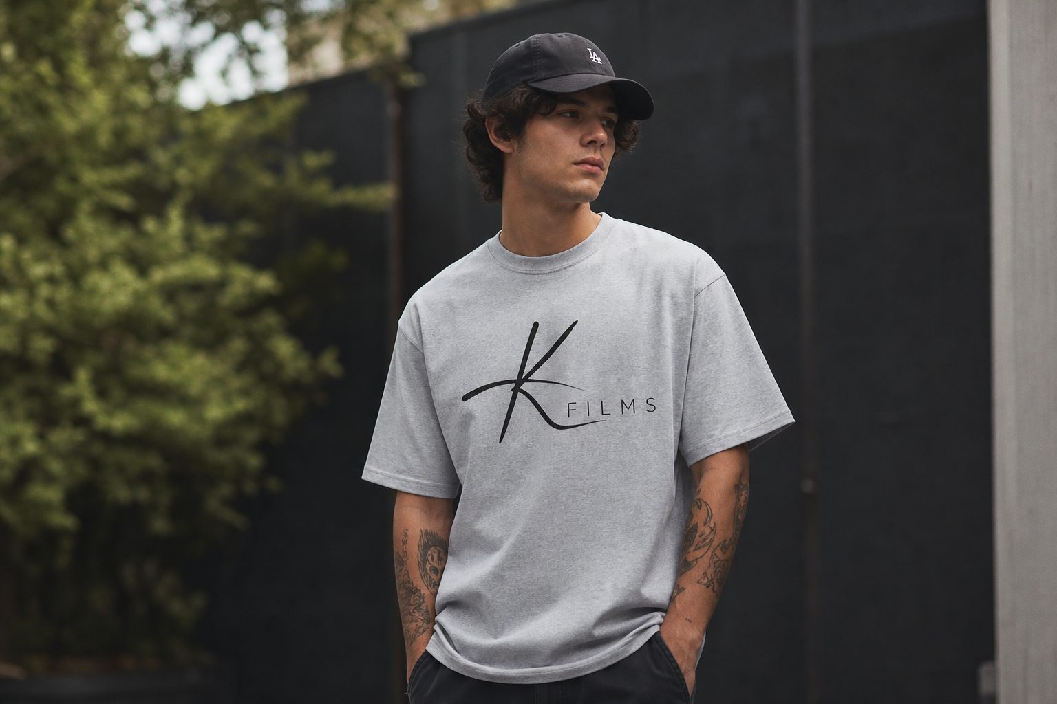 Rule Four Tee in Ash Grey